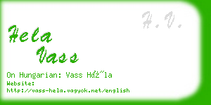 hela vass business card